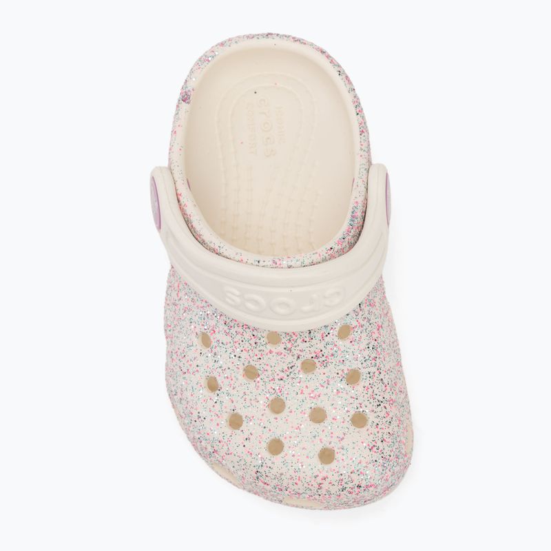 "Crocs Classic Glitter Clog Toddler" austrių spalvos šlepetės 6