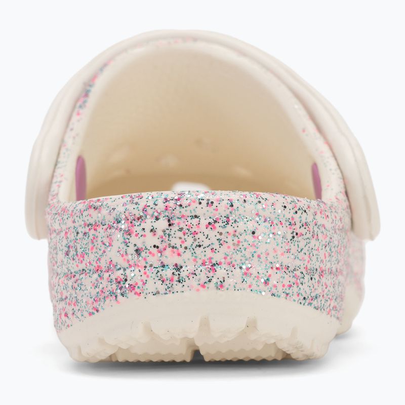 "Crocs Classic Glitter Clog Toddler" austrių spalvos šlepetės 7