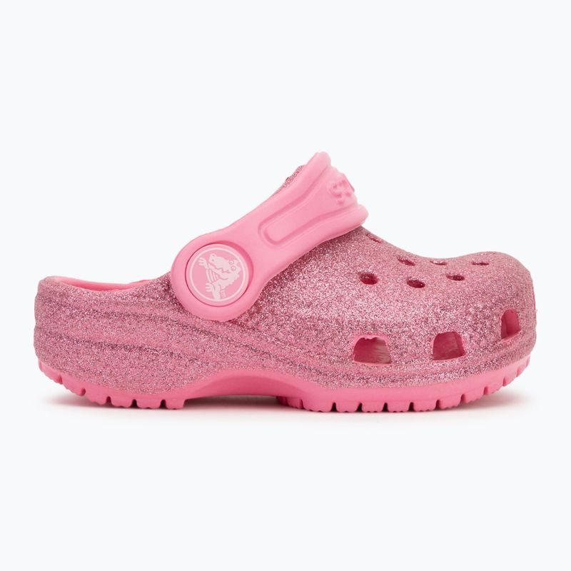 Vaikiškos šlepetės Crocs Classic Glitter Clog Toddler pink lrmonade 3
