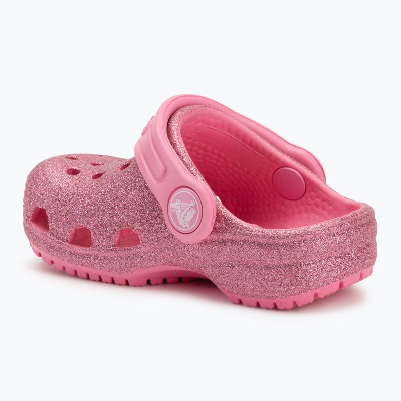 Vaikiškos šlepetės Crocs Classic Glitter Clog Toddler pink lrmonade 4