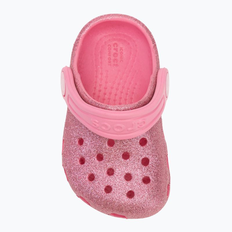Vaikiškos šlepetės Crocs Classic Glitter Clog Toddler pink lrmonade 6