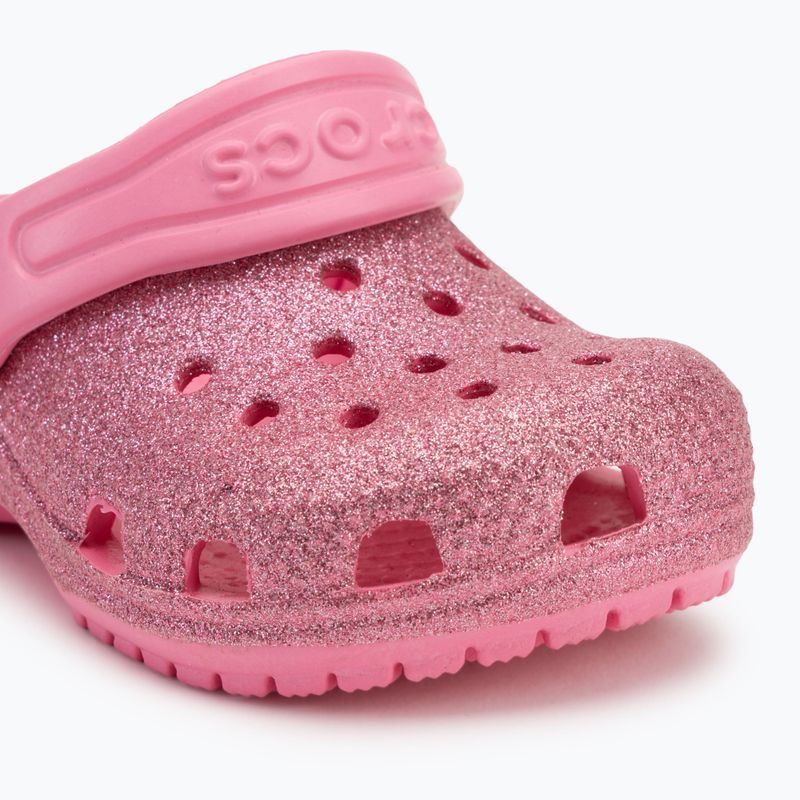 Vaikiškos šlepetės Crocs Classic Glitter Clog Toddler pink lrmonade 8