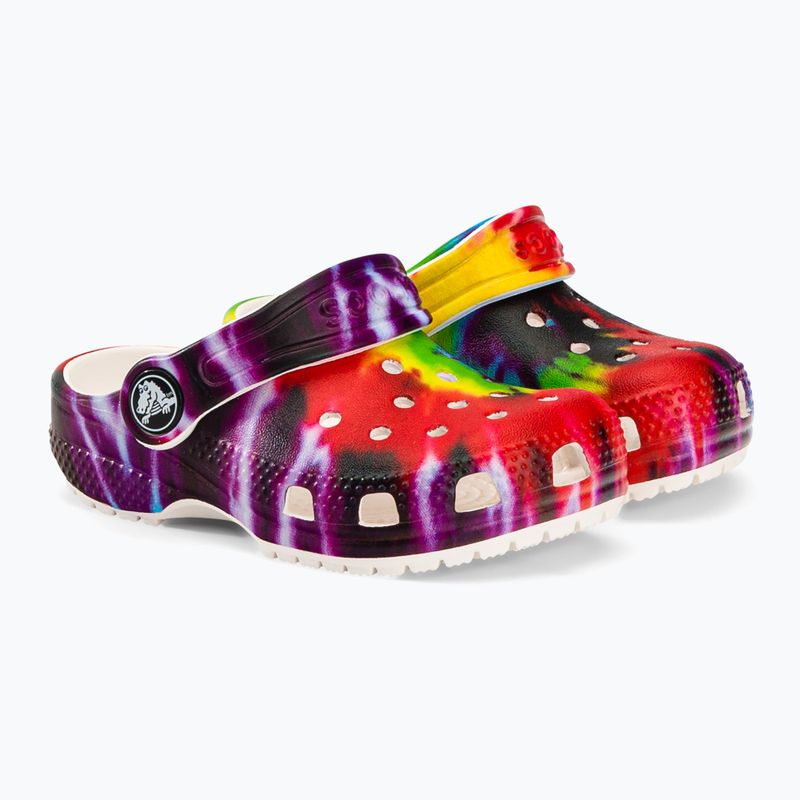 Crocs Classic Tie-Dye Graphic Clog T spalvingos vaikiškos šlepetės 206994-90H 5