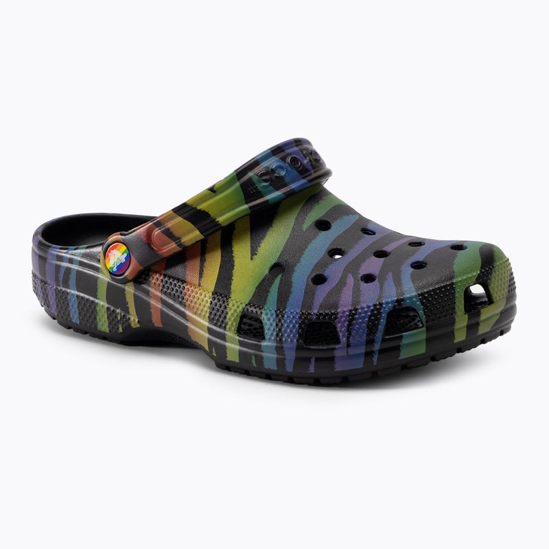 Moteriškos šlepetės Crocs Classic Seasonal Printed zebra rainbow