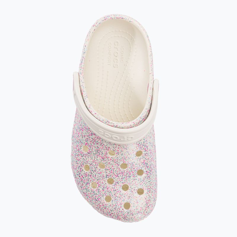 Crocs Classic Glitter Clog vaikiškos šlepetės bianco sporco 7