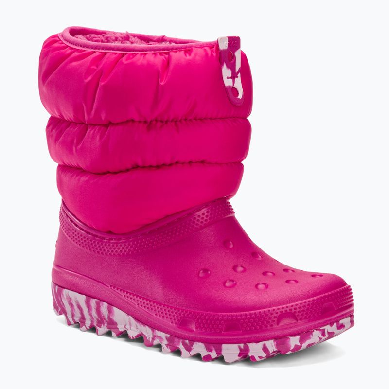 Paauglių sniego batai Crocs Classic Neo Puff candy pink