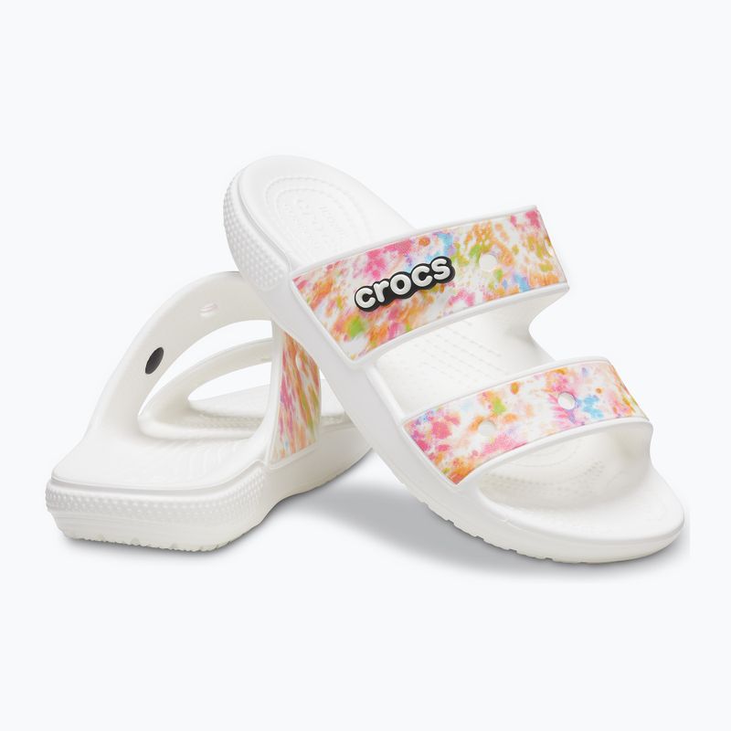 Crocs Classic Crocs Tie-Dye Graphic Sandal white 207283-928 šlepetės 13