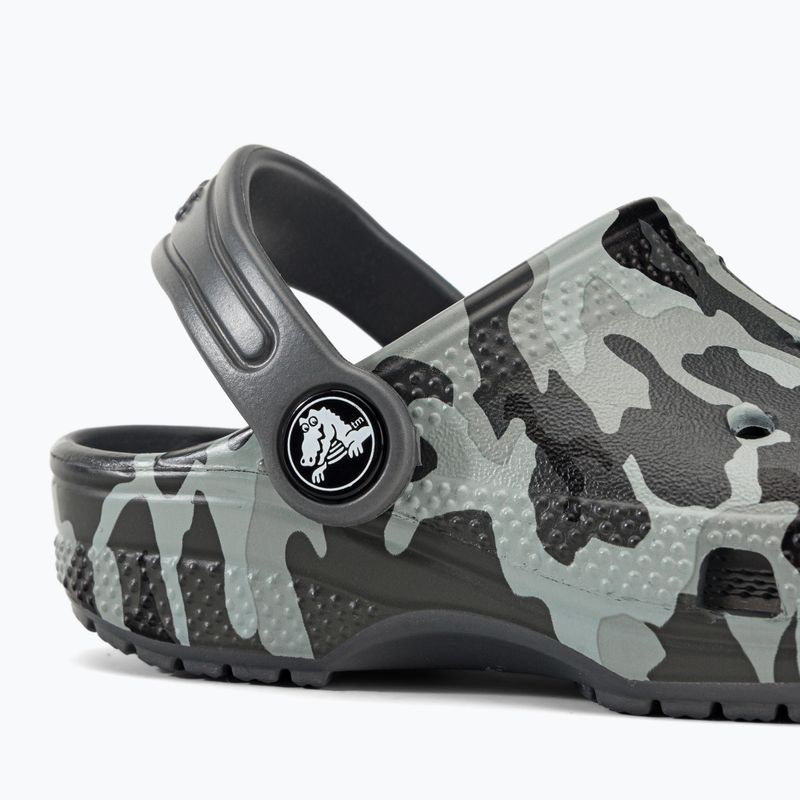 Crocs Classic Camo Clog T grey vaikiškos šlepetės 207593-097 9