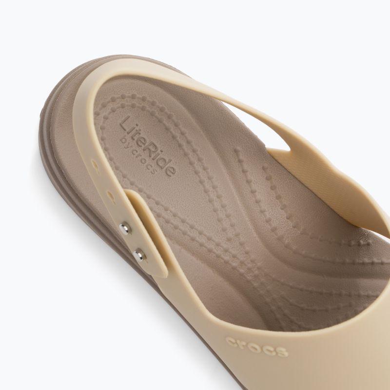 Moteriški "Crocs Brooklyn Met Low Wedge" metaliniai šampano spalvos sandalai 9