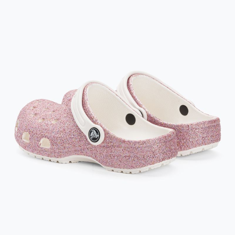 "Crocs Classic Glitter Clog white/rainbow" vaikiškos šlepetės 5