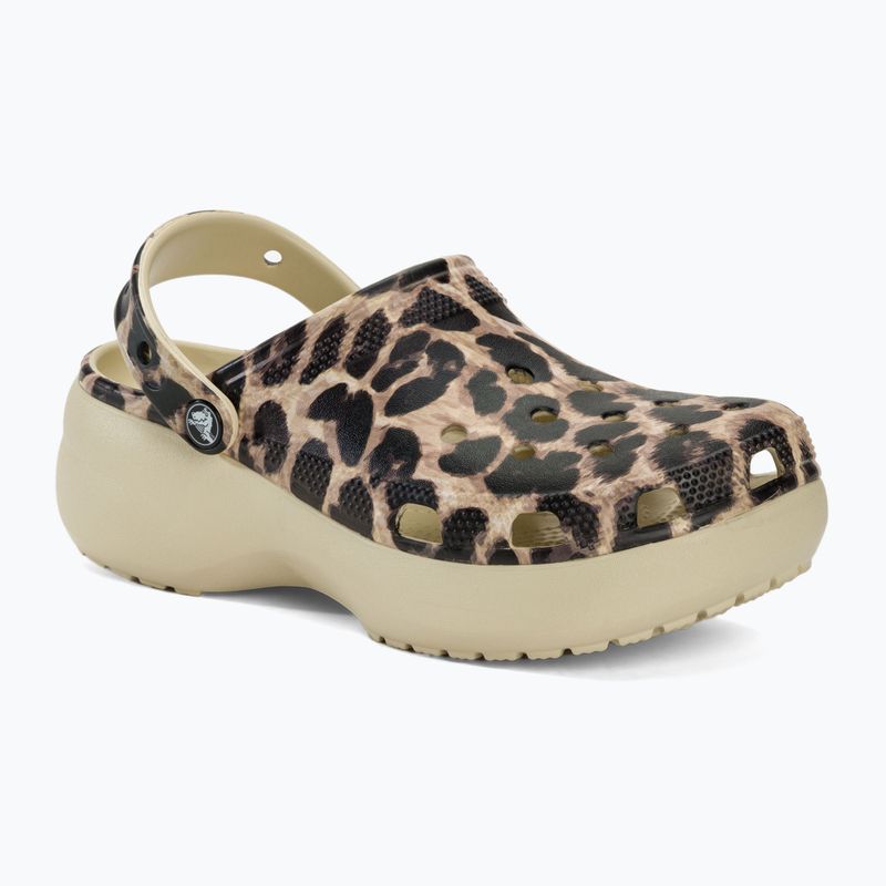 Moteriškos šlepetės Crocs Classic Platform Animal Remix bone/leopard 2