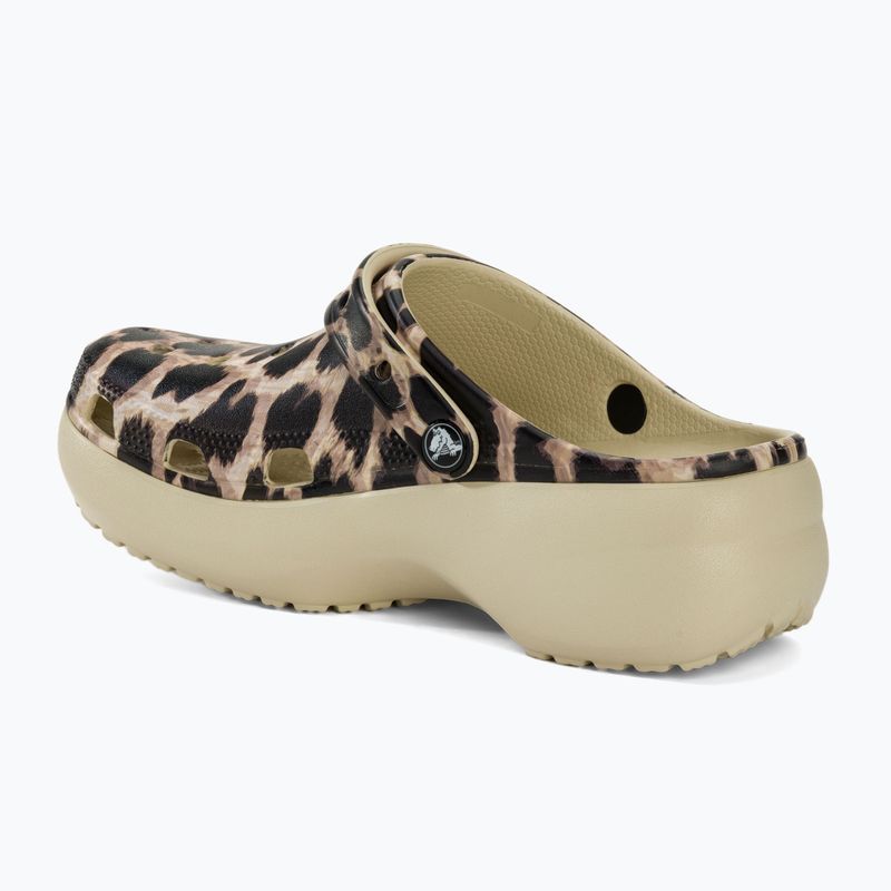 Moteriškos šlepetės Crocs Classic Platform Animal Remix bone/leopard 4