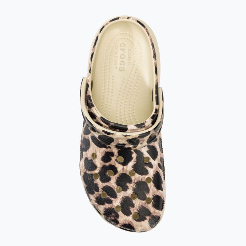 Moteriškos šlepetės Crocs Classic Platform Animal Remix bone/leopard 6