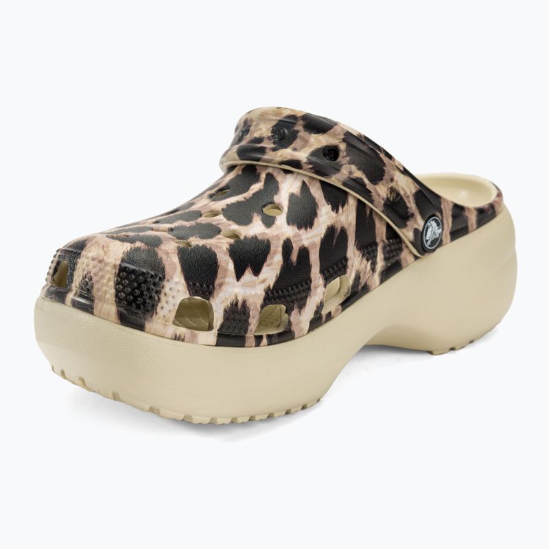 Moteriškos šlepetės Crocs Classic Platform Animal Remix bone/leopard 8