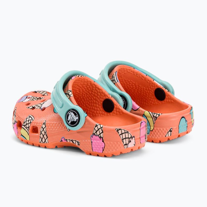 Vaikiškos Crocs Classic Pool Party Clog T orange 207846-83E šlepetės 4