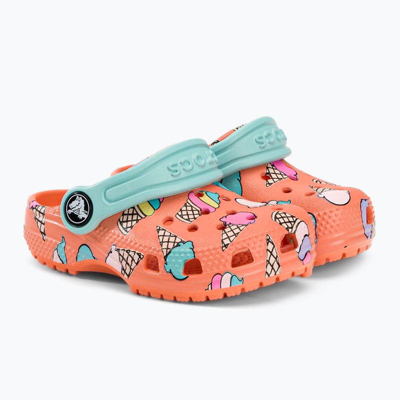 Vaikiškos Crocs Classic Pool Party Clog T orange 207846-83E šlepetės 5