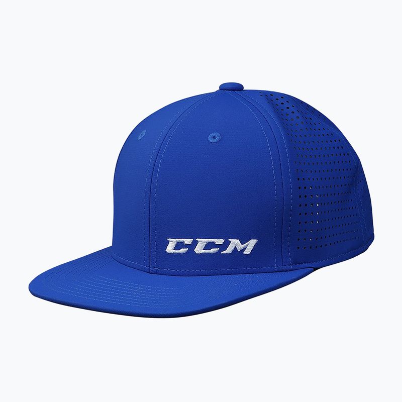 Vaikiška kepuraitė su snapeliu CCM Small Logo Flat Brim YTH royal