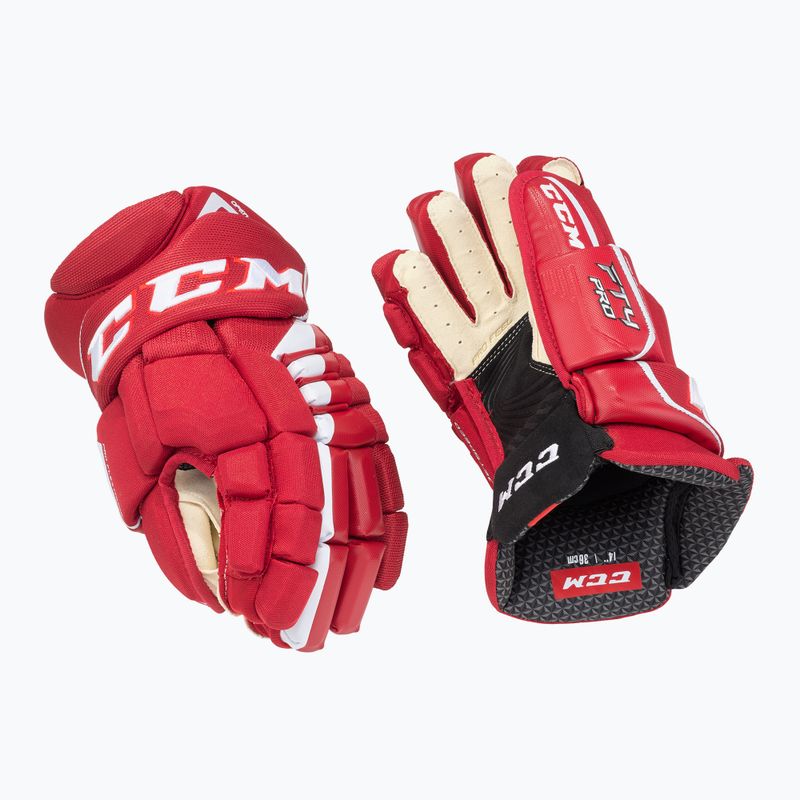Ledo ritulio pirštinės CCM JetSpeed FT4 Pro SR red/white