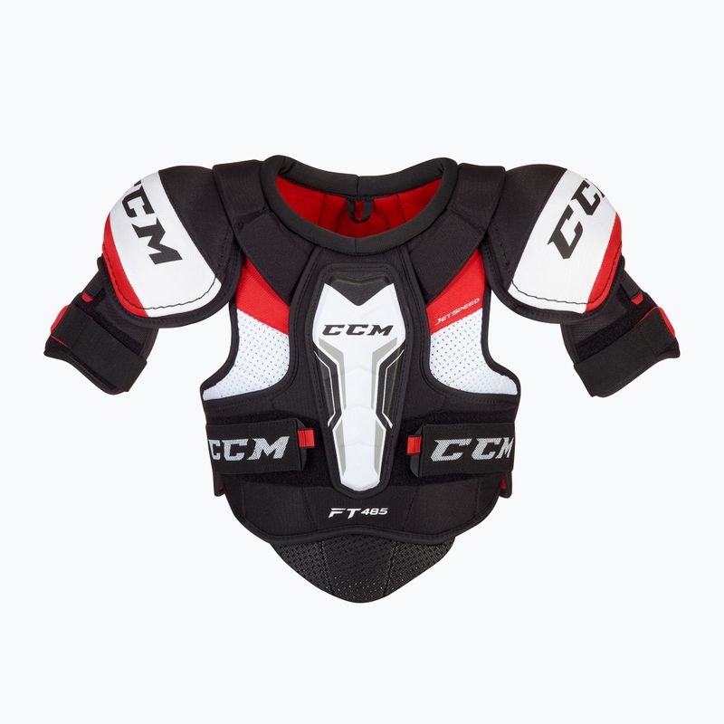 Vaikiški ledo ritulio antpečiai CCM JetSpeed FT485 JR black/red/white