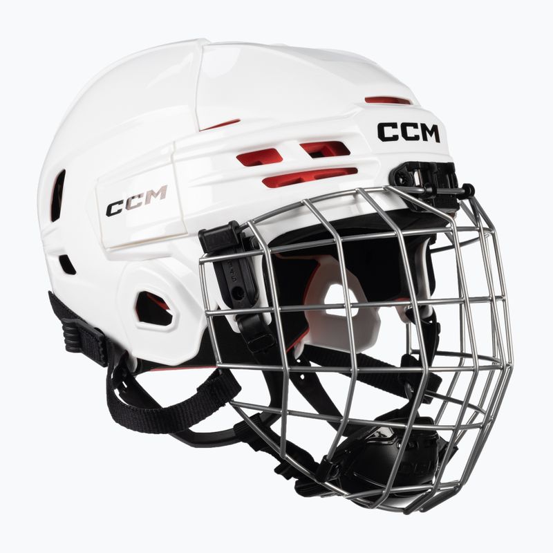CCM Tacks 70 Combo jaunimo ledo ritulio šalmas baltas 4109872