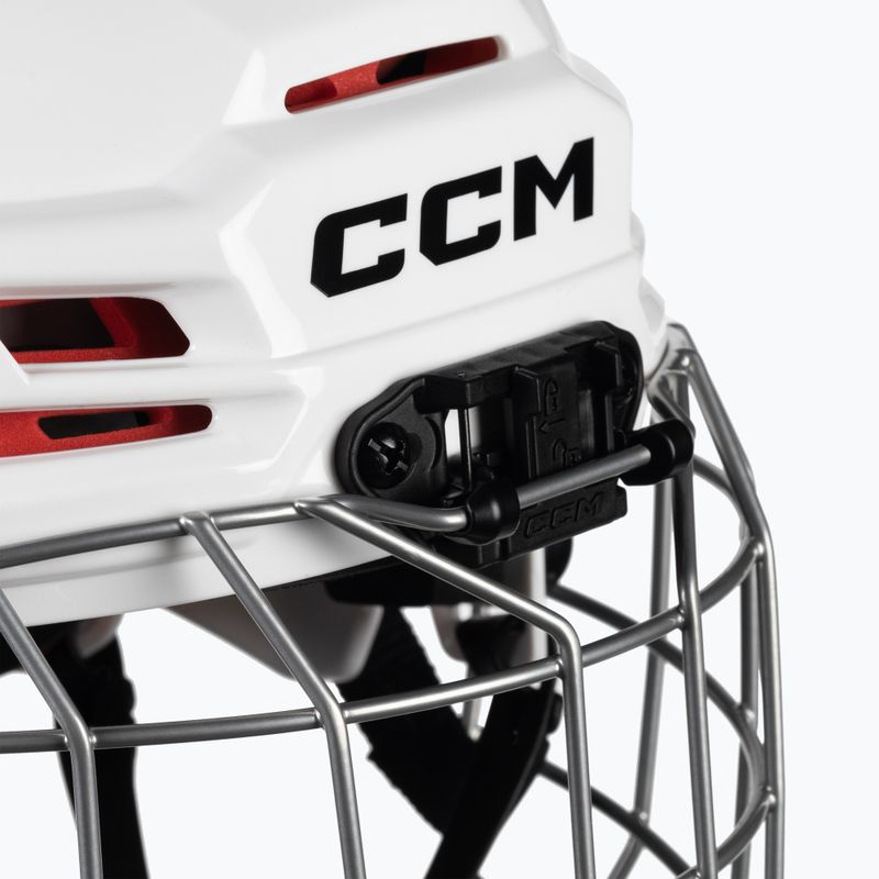 CCM Tacks 70 Combo jaunimo ledo ritulio šalmas baltas 4109872 6