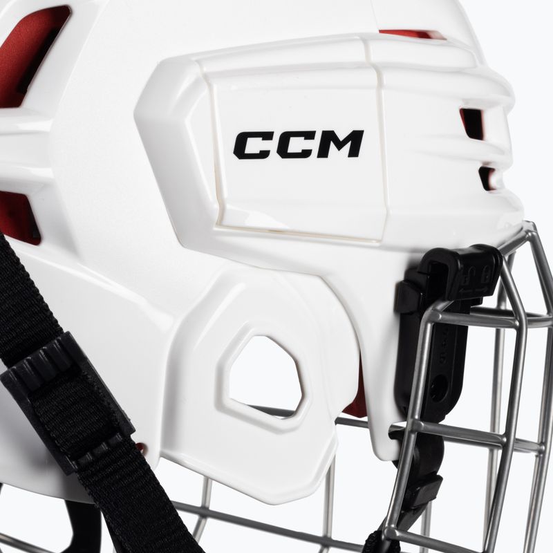CCM Tacks 70 Combo jaunimo ledo ritulio šalmas baltas 4109872 7