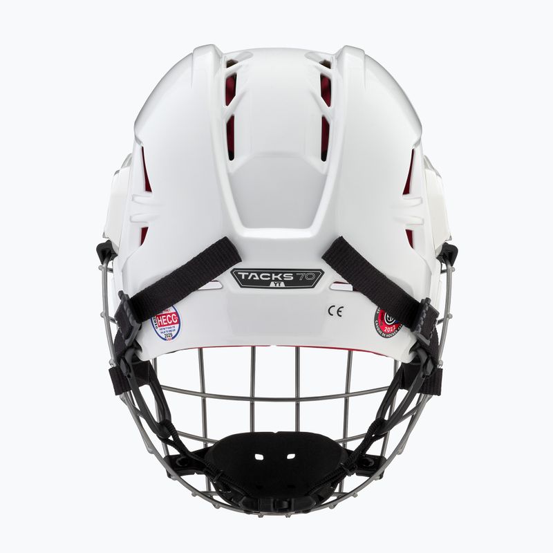 CCM Tacks 70 Combo jaunimo ledo ritulio šalmas baltas 4109872 11