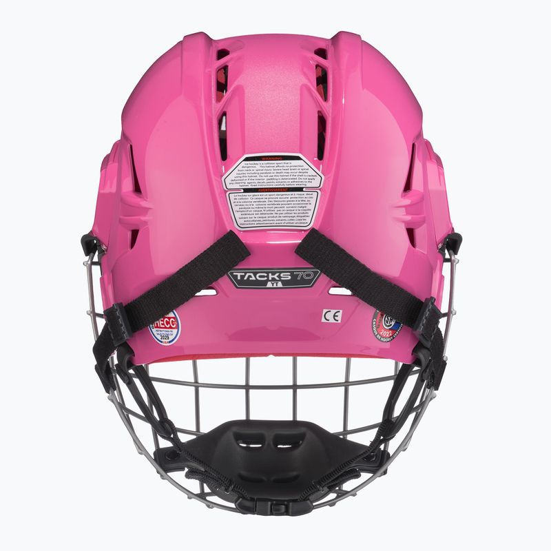 CCM Tacks 70 Combo rožinis vaikiškas ledo ritulio šalmas 4