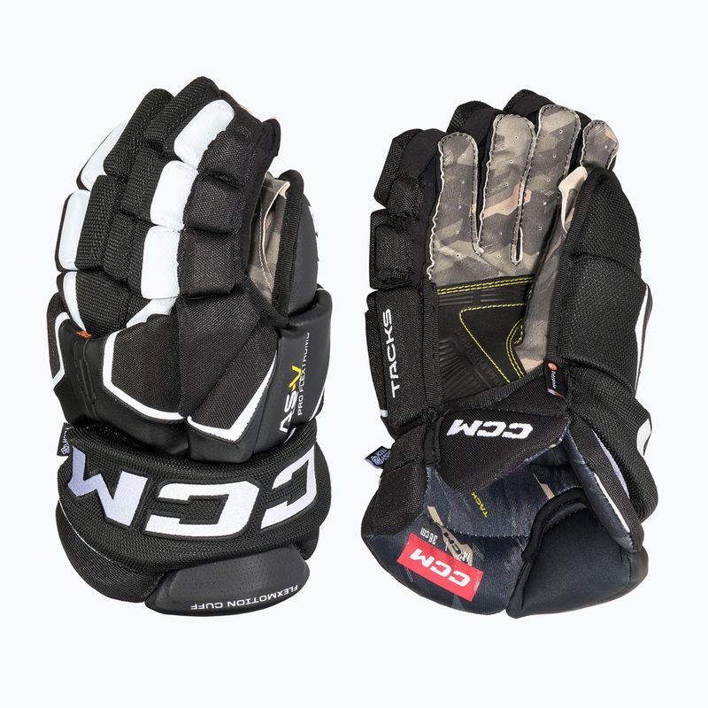 Ledo ritulio pirštinės CCM Tacks AS-V Pro SR black/white