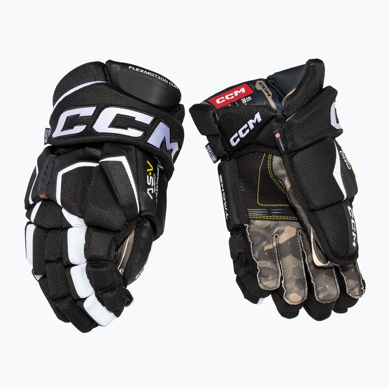 Ledo ritulio pirštinės CCM Tacks AS-V Pro SR black/white 2