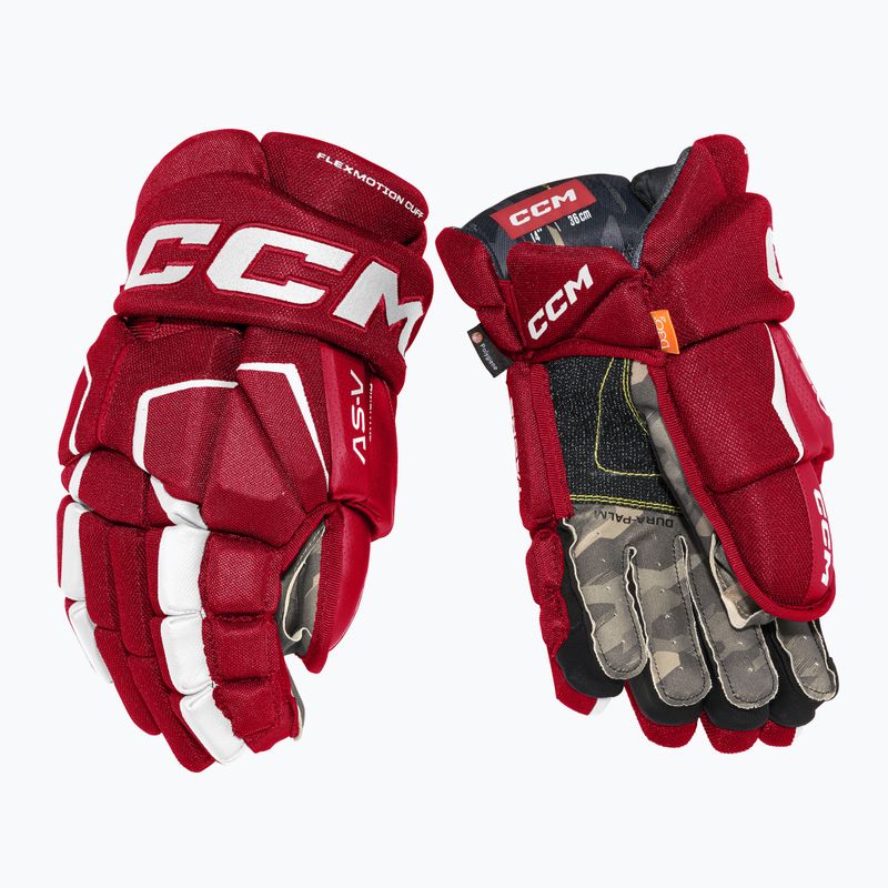 Ledo ritulio pirštinės CCM Tacks AS-V SR red/white