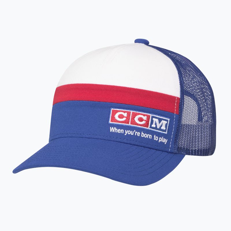 Kepuraitė su snapeliu CCM Vintage Meshback Trucker blue/white/red