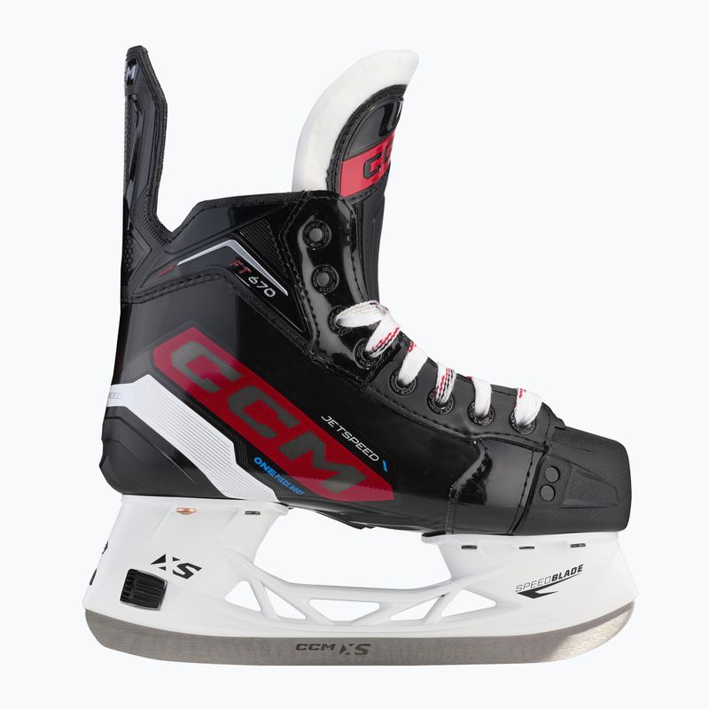 Vaikiškos ledo ritulio pačiūžos CCM JetSpeed FT670 JR black