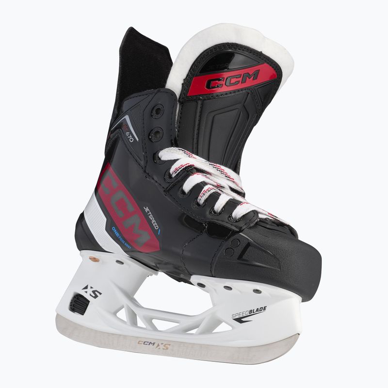 Vaikiškos ledo ritulio pačiūžos CCM JetSpeed FT670 JR black 2
