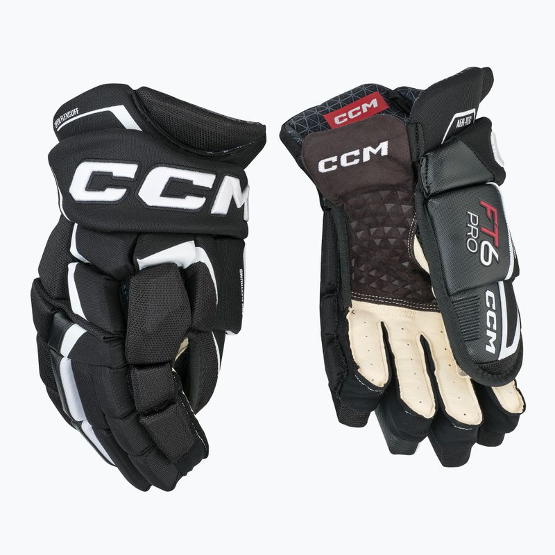 Ledo ritulio pirštinės CCM JetSpeed FT6 Pro SR black/white 2