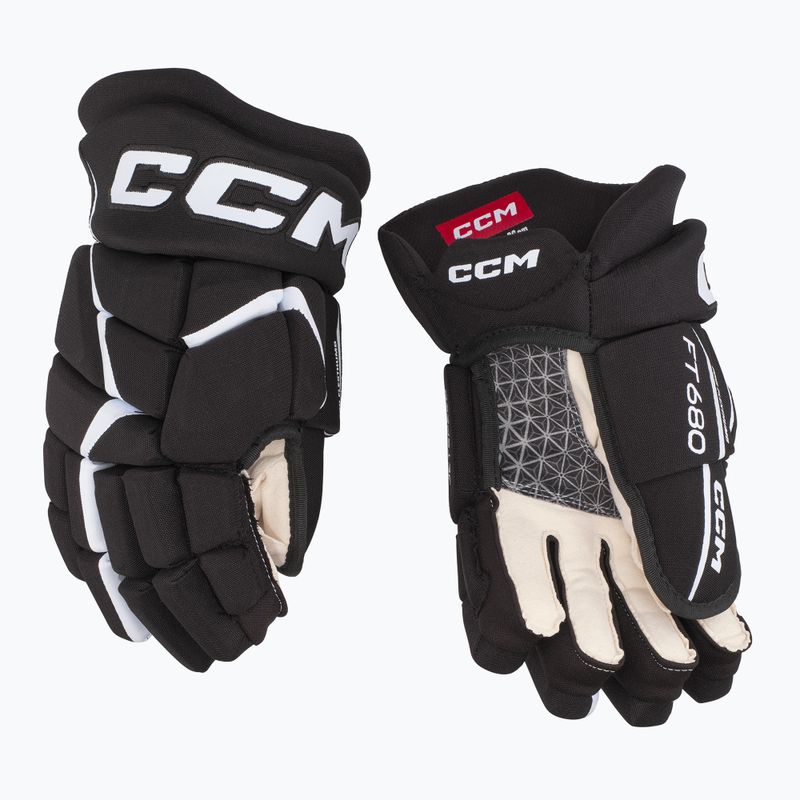 Ledo ritulio pirštinės CCM JetSpeed FT680 SR black/white 2