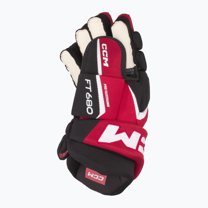 Ledo ritulio pirštinės CCM JetSpeed FT680 SR black/red/white 3