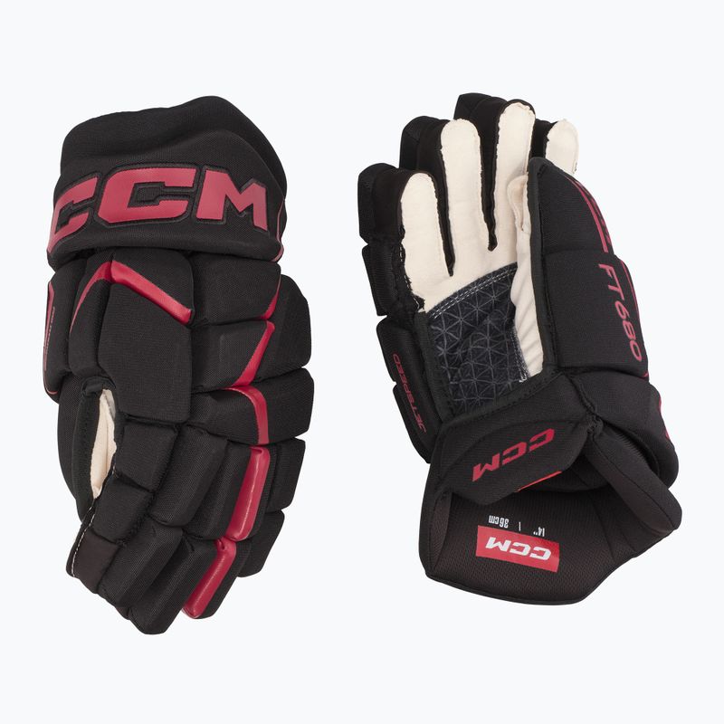 Ledo ritulio pirštinės CCM JetSpeed FT680 SR black/red