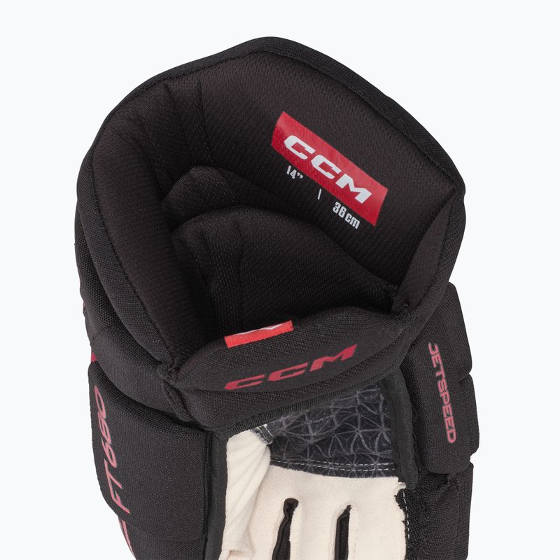 Ledo ritulio pirštinės CCM JetSpeed FT680 SR black/red 4