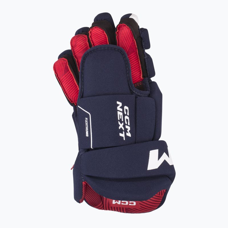 Vaikiškos ledo ritulio pirštinės CCM Next YTH navy/white 3