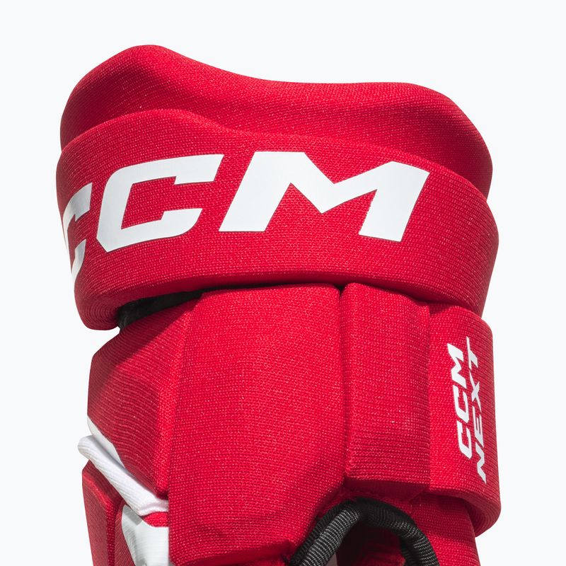 Vaikiškos ledo ritulio pirštinės CCM Next JR red/white 4