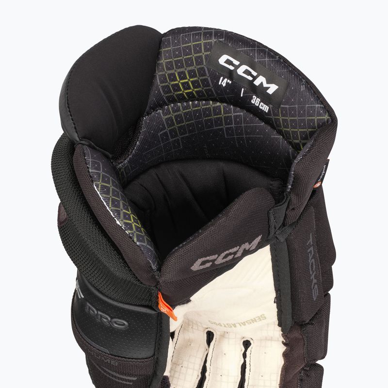 Ledo ritulio pirštinės CCM Tacks XF Pro SR black/grey 3