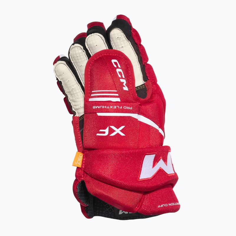 Ledo ritulio pirštinės CCM Tacks XF SR red/white 3
