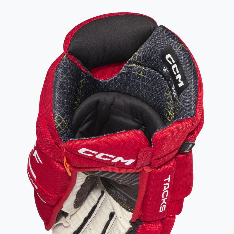 Ledo ritulio pirštinės CCM Tacks XF SR red/white 4
