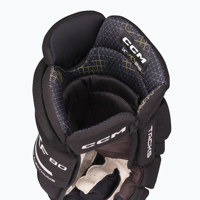 Ledo ritulio pirštinės CCM Tacks XF80 SR black/white 4