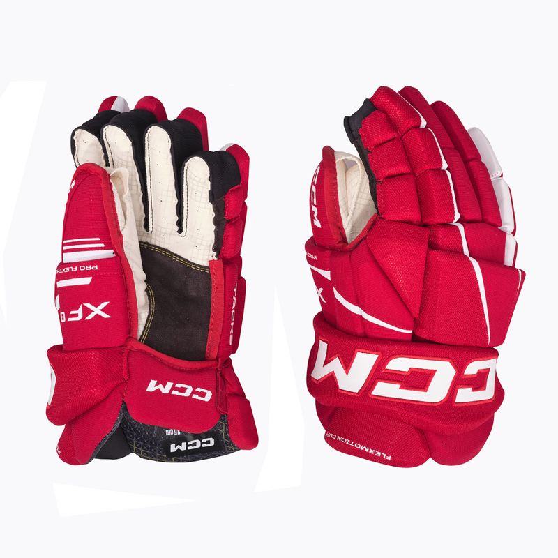 Ledo ritulio pirštinės CCM Tacks XF80 SR red/white