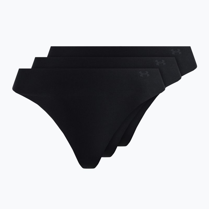 Under Armour moteriškos besiūlės kelnaitės Ps Thong 3-Pack black 1325615-001