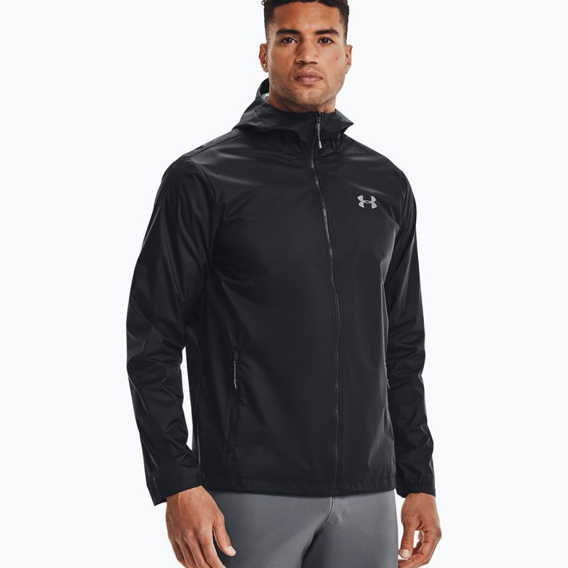 Under Armour Forefront Rain 001 vyriška treniruočių striukė juoda 1321439