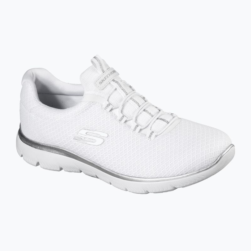 Moteriški treniruočių bateliai SKECHERS Summits white/silver 11