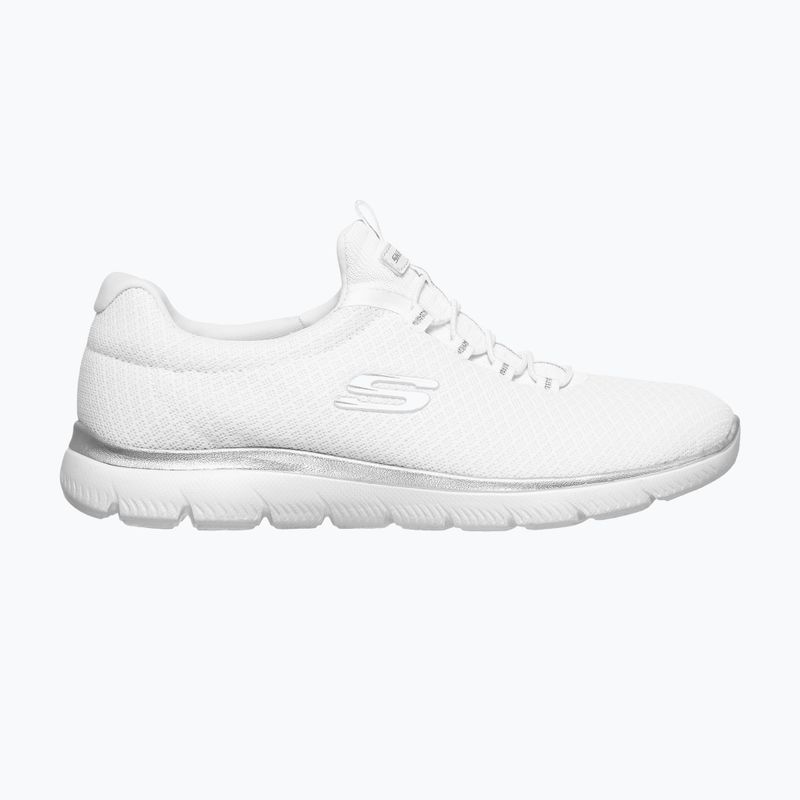 Moteriški treniruočių bateliai SKECHERS Summits white/silver 12